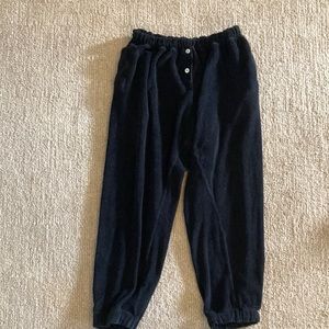 Donni Large Black Terry Pants